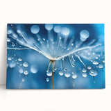 Black and white close-up of frost patterns on stretched canvas, ideal for kitchen wall art.