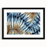 Extra large abstract art print featuring a textured frost design in vibrant colors on a black framed canvas.