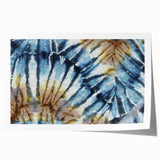 Close-up of frost patterns on ice in muted blue and white tones, rolled print, suitable for dining room or bathroom wall art.