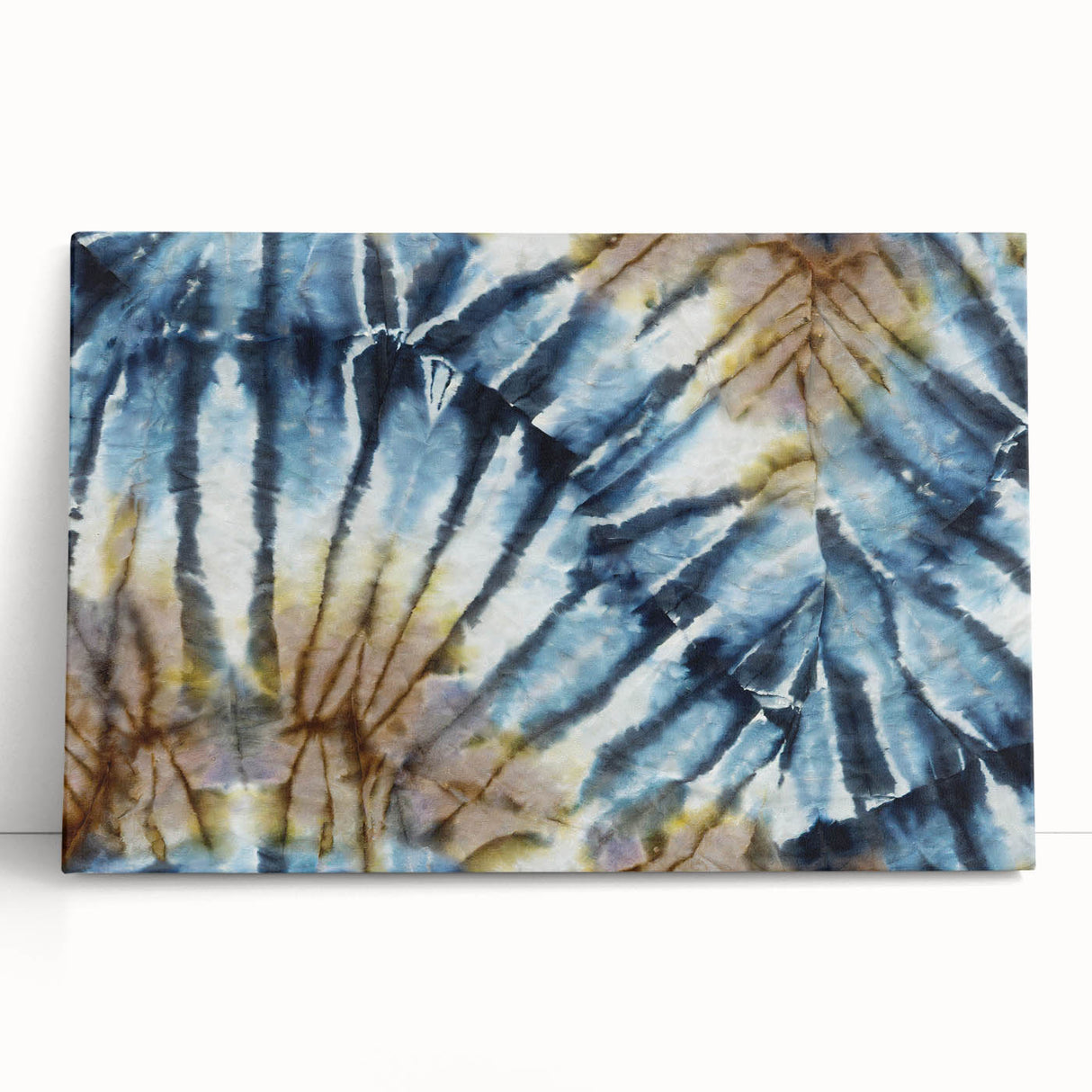 Black and white close-up photo of frost patterns on ice, printed on large stretched canvas, ideal for kitchen wall art.