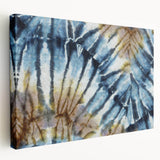 Close-up photo of frost patterns on ice, displayed on a large stretched canvas, suitable for kitchen wall art.