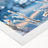 Art deco poster of frost patterns in muted gray tones on rolled canvas, suitable for dining room or bathroom wall art.