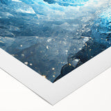 Art deco poster of frost patterns in muted gray tones on rolled canvas, suitable for dining room or bathroom wall art.