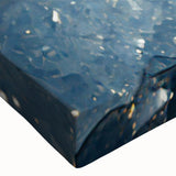 Close-up of frost patterns in black and white on stretched canvas, ideal for bedroom wall art.