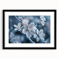 Extra large abstract art print featuring a textured, colorful frost design on a black framed canvas.