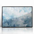 Framed acrylic print of large abstract wall art featuring frost patterns in black and white, ideal for modern art wall decor.