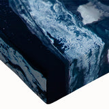 Black and white close-up photo of frost patterns on canvas, ideal for bedroom wall art in a modern style.