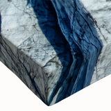 Close-up black and white photo of frost patterns on ice on stretched canvas, ideal for bedroom wall art.