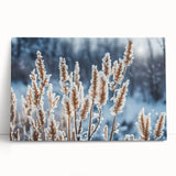 Black and white close-up photo of frost patterns on canvas, ideal for kitchen wall art or bedroom ambiance.