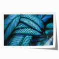 Close-up of green leaves, printed on rolled canvas, suited for art wall dining room or classy bathroom.