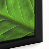 Close-up of textured black wall art featuring colorful leaves on a framed canvas, ideal for living room decor.