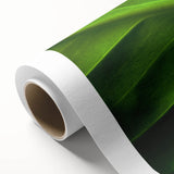 Art deco poster of close-up leaves in green and brown tones on rolled canvas, ideal for nursery wall art.