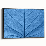 Black and white wall art featuring close-up leaves design on framed canvas, ideal for bedroom wall decor.