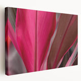 Close-up image of green leaves on a stretched canvas, suitable for kitchen wall art.