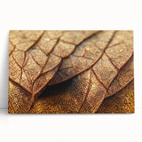 Close-up of leaves in black and white on a large stretched canvas, ideal for kitchen wall art or bedroom decor.