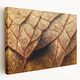 Close-up of green leaves on a large stretched canvas, ideal for kitchen wall art.