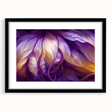 Extra large framed abstract art print featuring colorful, textured leaves, ideal for living room decor.