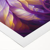 Art deco poster featuring close-up of leaves in muted green tones on rolled canvas, suitable for dining room wall art.