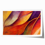 Close-up of green leaves in an extra large, rolled print, ideal for art wall dining room or classy bathroom decor.