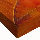 Close-up of leaves in black and white on a large stretched canvas, suitable for bedroom wall decor.