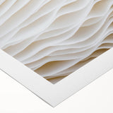 Art deco poster featuring close-up of green leaves on a rolled canvas, suitable for dining room or bathroom.