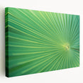 Close-up of green leaves on a large stretched canvas, ideal for kitchen wall art with a natural theme.