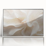 Close-up of green leaves on a white acrylic print, in art deco style, suited for modern nursery decor.