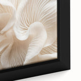 Close-up of textured leaves in black, with vibrant green accents on a framed canvas, ideal for living room decor.