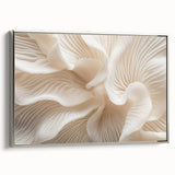 Framed canvas of a close-up leaf design in vibrant green and silver, ideal for adding a touch of nature to any living space.