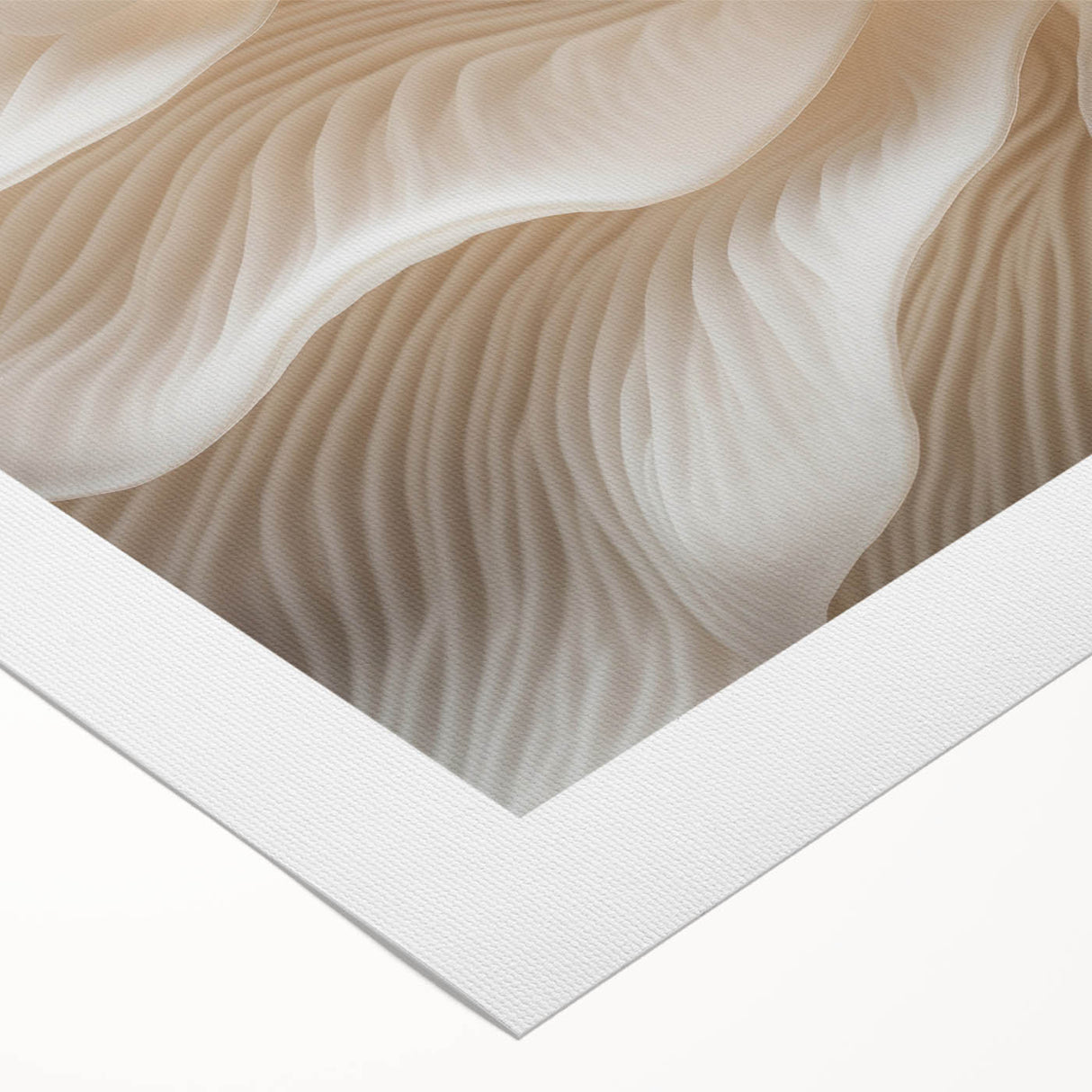 Art deco poster featuring close-up of green leaves on a rolled canvas, suitable for dining room wall art.