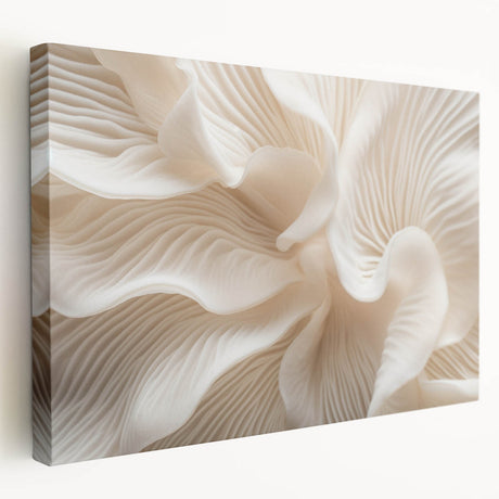 Close-up of green leaves on a large stretched canvas, ideal for kitchen wall art.
