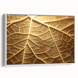 Extra large framed canvas featuring a close-up of leaves in vibrant colors, ideal for living room decor.
