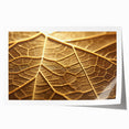 Close-up of green leaves on a rolled canvas print, ideal for art wall dining room or classy bathroom wall art.