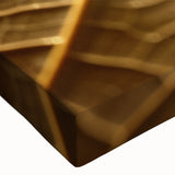 Black and white close-up photo of leaves on a large stretched canvas, suited for bedroom wall decor.