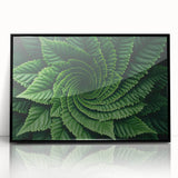 Large abstract wall art featuring close-up leaves in grayscale on a framed acrylic, suited for modern art wall decor.