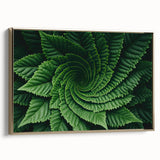 Close-up of leaves in a landscape art painting, rendered in black tones on a framed canvas, ideal for bedroom wall decor.