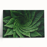 Close-up black and white photo of leaves on a large stretched canvas, suitable for kitchen or bedroom wall art.