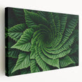 Close-up of green leaves on a large stretched canvas, suitable for kitchen wall art.