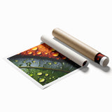 Extra large rolled print featuring a close-up of green leaves, ideal for classy bathroom wall art.