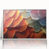 Close-up of leaves in muted green tones, framed acrylic print, ideal for modern nursery wall decor.