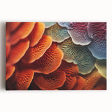 Close-up of leaves in black and white on a stretched canvas, ideal for kitchen wall art.