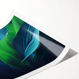 Extra large wall art featuring line art flowers in black on a white background, rolled canvas print.