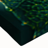 Black and white close-up photo of leaves on a large stretched canvas, suitable for bedroom wall decor.