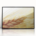 Large abstract wall art on acrylic featuring close-up leaves design in black, framed, ideal for modern art wall decor.