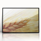 Large abstract wall art on acrylic featuring close-up leaves design in black, framed, ideal for modern art wall decor.