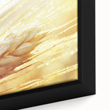 Close-up of textured black wall art featuring colorful leaves on a framed canvas, ideal for living room decor.