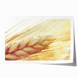 Close-up of green leaves on a rolled canvas, ideal for art wall dining room or classy bathroom wall art.