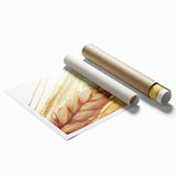 Extra large rolled print of close-up green leaves in a minimalist style, ideal for classy bathroom wall art.