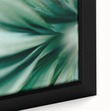 Close-up of textured black wall art featuring colorful leaves on extra large framed canvas, ideal for living room decor.