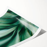 Extra large rolled print featuring line art flowers in muted green tones, suitable for large living room wall art.